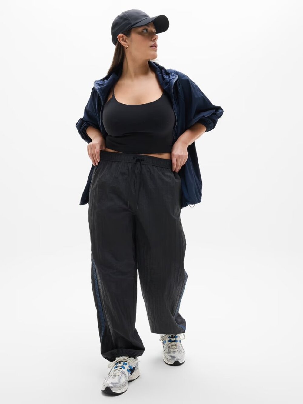 Athleta Rise Pant Black Parachute Jogger Size S Petite NWOT